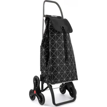 Nákupní taška Rolser I-Max Star 6 nákupní taška s kolečky do schodů, černo-bílá