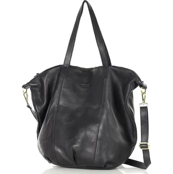 Kabelka Marco Mazzini Kožená kabelka přes rameno Mazzini VS1 černá