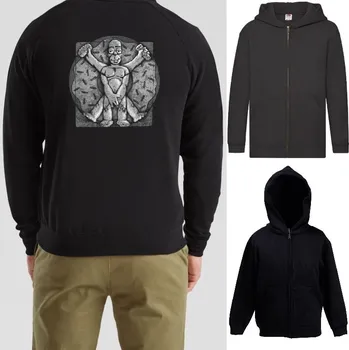 Chlapecká mikina detska-levna-mikina-kapuce-zip-cerna-potisk-poselstvi-Homera Barva: Black -černá, velikost: 164