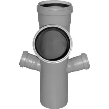 kanalizace HT odbočka trojitá 110/110/75/75 67°, paneláková rohová