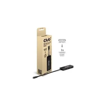 USB hub Club3D hub MST USB-C na 3xHDMI, Single: 8K30Hz, Triple: 4K60Hz