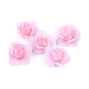 umělá květina Umělý květ růže Ø2,8 cm - 30 ks - 3 růžová sv.