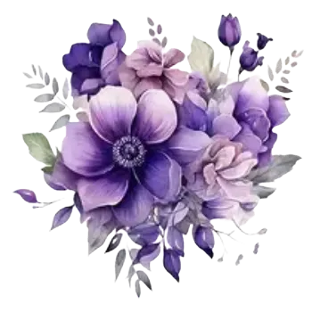 Nažehlovací obrázek - fialová kytice