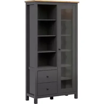 Obývací stěna HESEN vitrína REG1W2S/20/11, grafit/dub artisan - doprava zdarma - SLEVA 3% s kodem radost25