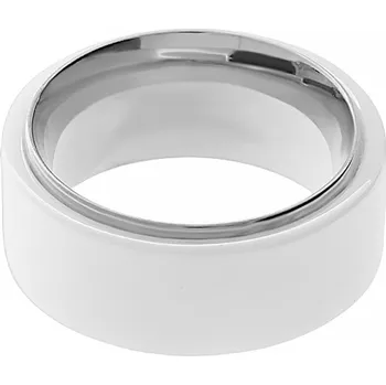 Souprava šperků MPM Snubní keramický prsten 6582 (velikost 55) - bílostříbrné barvy
