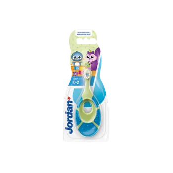 Zubní kartáček Jordan Step 1 zubní kartáček pro miminka a batolata, 1ks Barva: Zelená