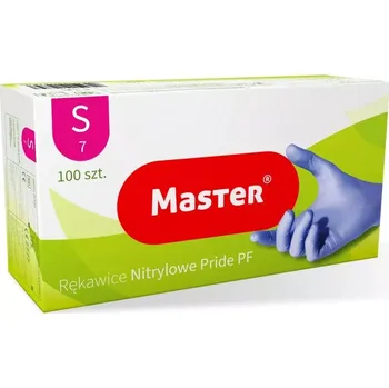Rukavice Master - nitrilové rukavice - modré - vel. S - 100 ks