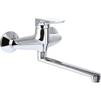 Vodovodní baterie Baterie dřezová nástěnná, ploché ústí 200 mm, TORINO