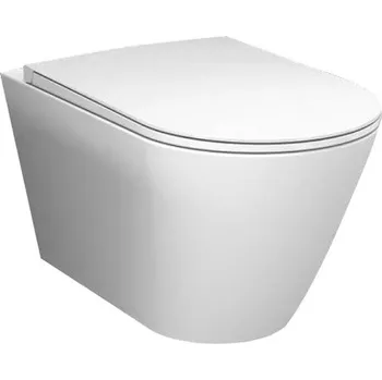 Klozet závěsný pro splachování 4,5-6 l, hloubka 52 cm, bez splachovacího kruhu, skryté upevnění, alpine white, RESORT