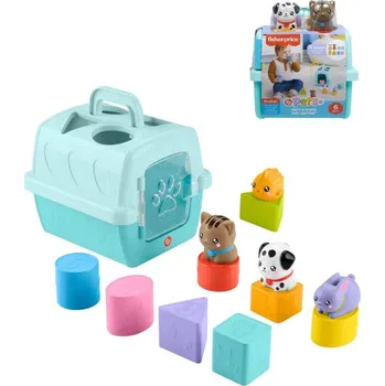 Hračka pro nejmenší Fisher Price Baby vkládačka přepravní box se zvířátky pro miminko