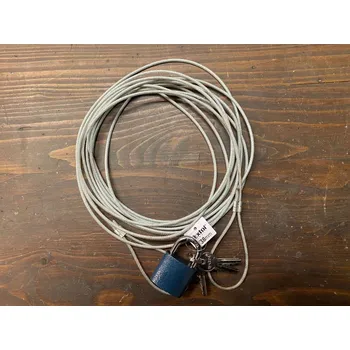 Visací zámek Pogumované ocelové lanko pro betonový nábytek Pekárek Délka lanka: 3m, Visací zámek: bez zámku
