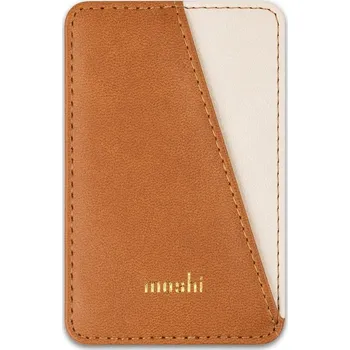 Pouzdro na mobilní telefon Moshi SnapTo Slim Wallet magnetická peněženka karamelově hnědá
