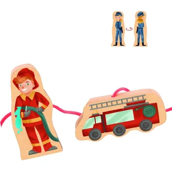 Dřevěná hračka Akros Dřevěné provlékání: Povolání