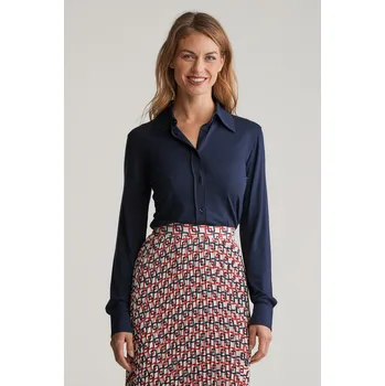 Dámská košile KOŠILE GANT SLIM JERSEY SHIRT EVENING BLUE