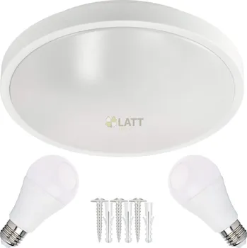 ECOLIGHT LED stropní svítidlo 2xE27 kulatá bílá + 2x E27 10W neutrální bílá žárovka