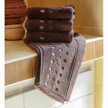 Mikrofroté osuška ZORA, tmavě hnědá, 70x140cm