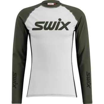 Pánské termo spodní prádlo Swix tričko RaceX Dry Long Sleeve M bright white / olive - XXL