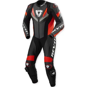Moto kombinéza REVIT kombinéza QUANTUM 3 1-dílná anthracite/neon red - 48
