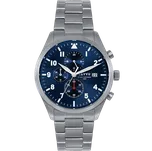 LAVVU Pánské titanové hodinky PILOT Chronograph Deep Blue 100M Sapphire