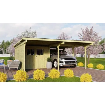 Přístřešek na auto LANIT PLAST, s.r.o. dvojitý carport KARIBU ECO 2B 73096 LG3350