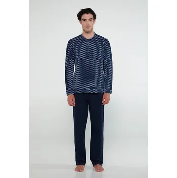 Pánské pyžamo Vamp Bavlněné pánské pyžamo se zadní kapsou 21939