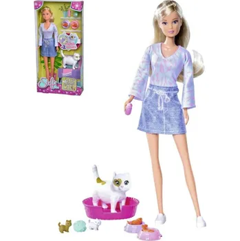 Panenka Simba Panenka Steffi Baby Cats herní set s kočičkou a koťátky s doplňky