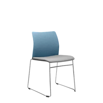 Konferenční židle TREND 522-Q-N4 (podnož chrom, čal. sedák i opěrák, stohovatelná)