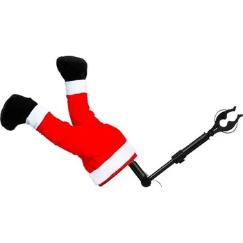 Vánoční dekorace LAALU Vánoční ozdoby - nohy Santy, 35 cm