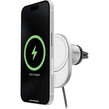 Belkin BOOST CHARGE™ Qi2 Magnetický držák s nabíjením do auta, 15W, šedý