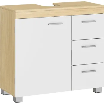 Koupelnový nábytek Skříňka pod umyvadlo Vasagle Bruser bílá/přírodní béžová