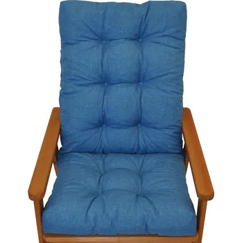 Podsedák Axin Trading s.r.o. Polstr na zahradní křeslo s mašlí - látka tyrkysový melír