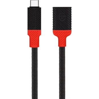 Datový kabel Tactical Pin4Fun Adapter USB-C/Lightning 0,1m Black/Red