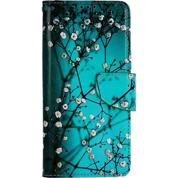 Pouzdro na mobilní telefon Pouzdro Honor Magic6 Lite 5G knížkové Modré s květy (kryt neboli obal na Honor Magic6 Lite 5G)