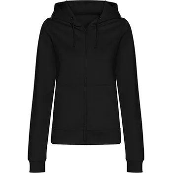 Dámská mikina Just Hoods Dámská mikina na zip JH050F Deep Black S