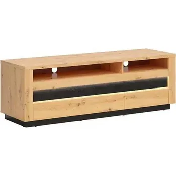 Televizní stolek OSTIA televizní stolek RTV2S, dub artisan/černý lesk - SLEVA 3% s kodem radost25