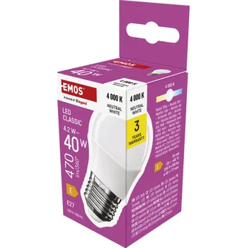 Osvětlení EMOS LED CLS MINI GLOBE 4,2W(40W) 470lm E27 NW