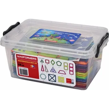 ostatní stavebnice MAGFORMERS Magtematika box s učebnicí (česky) 68 dílků
