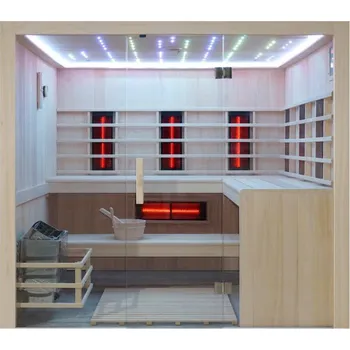 Infrasauna Sauna ProWell COMBI C5 Hemlock RedGlass