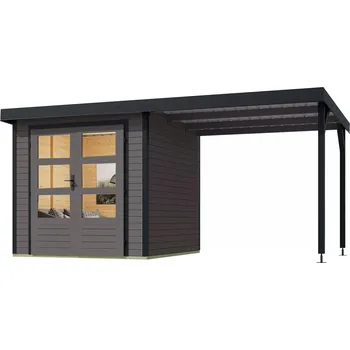 Zahradní domek LANIT PLAST, s.r.o. hybridní domek KARIBU JUPITER B (93428) terragrau / antracit LG4037