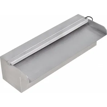 Zahradní jezírko vidaXL Obdélníková bazénová fontána s LED nerezová ocel 30 cm