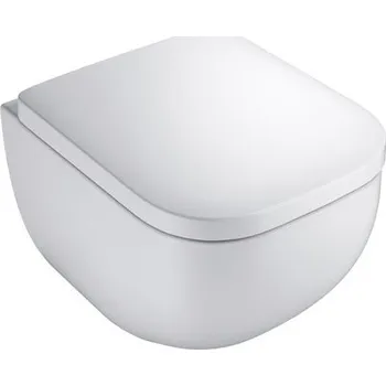 Klozet závěsný pro splachování 4,5-6l, hloubka 48cm, bez splachovacího kruhu, skryté upevnění, bílý, DERBY VIGOUR