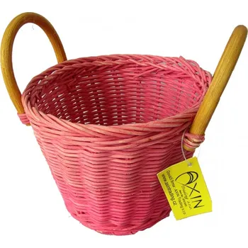 Úložný box Axin Trading s.r.o. Ratanový košík ucha růžový