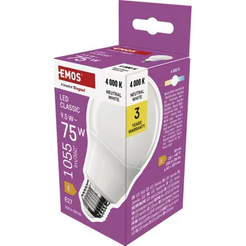 Osvětlení EMOS LED CLS A60 9,5W(75W) 1055lm E27 NW