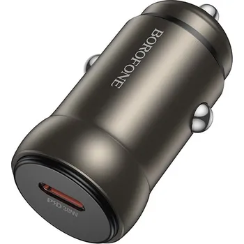Adaptér do auta Borofone BZ32 Fresh s funkcí rychlonabíjení 30W zlatý