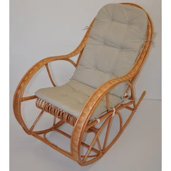 Křeslo Axin Trading s.r.o. Houpací křeslo Bujak - polstr tmavě béžový melír