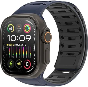 Řemínek na hodinky DUX DUCIS řemínek CS magnetický silikonový pro Apple Watch 42/44/45/46/49mm modrá černá