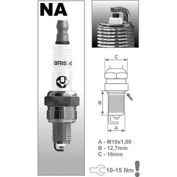 Elektroinstalace pro motocykl zapalovací svíčka NAR14YC řada Super, BRISK - Česká Republika SYM Symphony 125 2009-2009