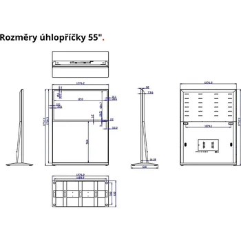 Reklamní LED panel Velkoplošný Horizontální Reklamní Digitální Banner Obrazovka Displej Digiposter Infokiosek Totem Výběr Variant 55"