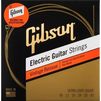 Struna pro kytaru a smyčcový nástroj Gibson Vintage Reissue 9-42 Struny pro elektrickou kytaru