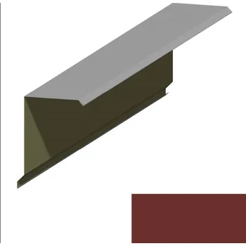 Střecha Lemování okraje RS360Q SP&nbsp;25 s okapnicí RAL 3009 cihlově hnědá